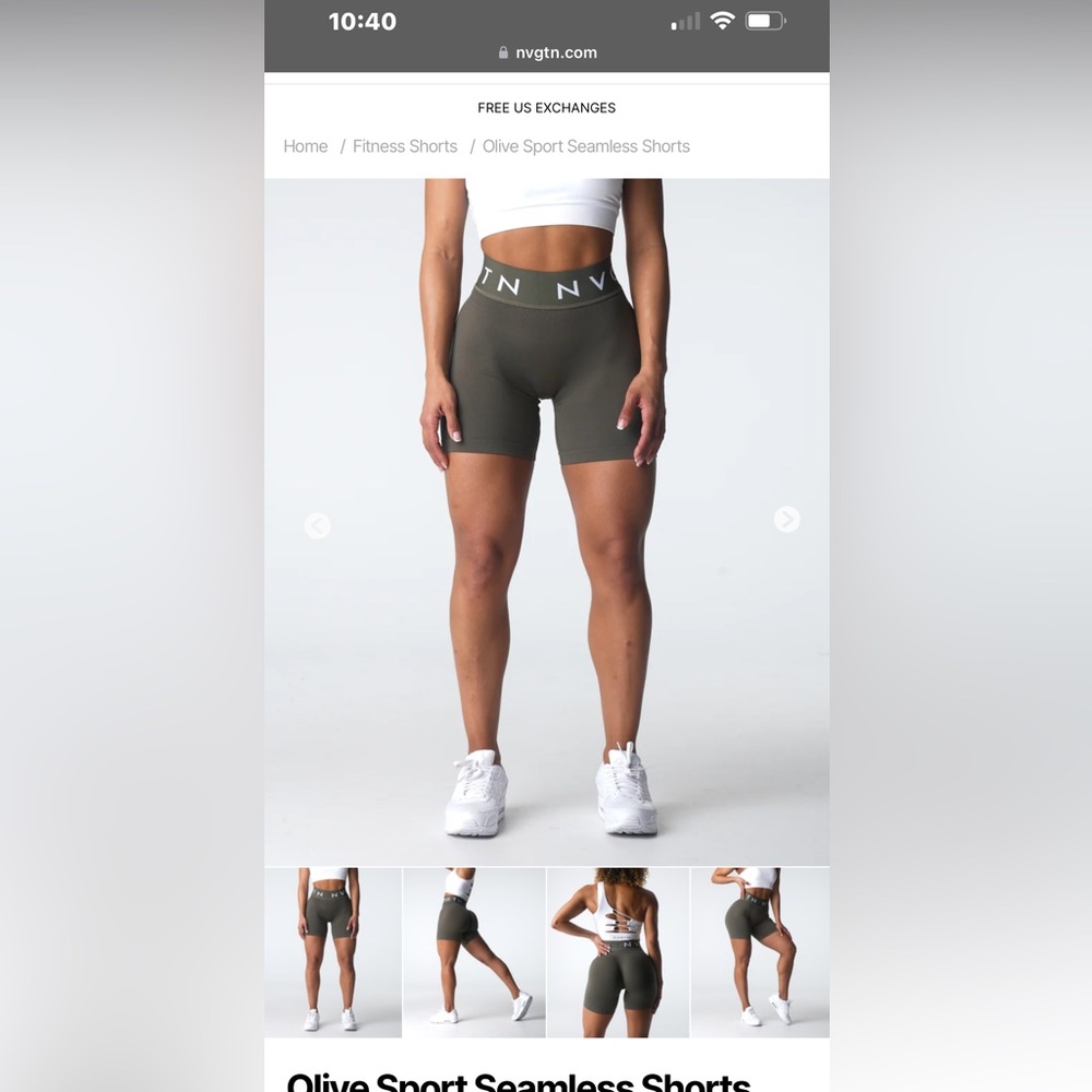 Olive Sport Seamless Shorts